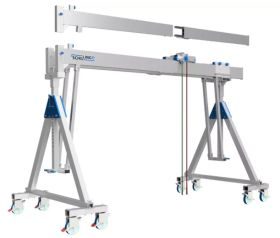 Schilling Alu-Portalkran 1.500 kg – Alu-Portalkran, fahrbar unter Last · 1.500 kg · inkl. Kettenzug